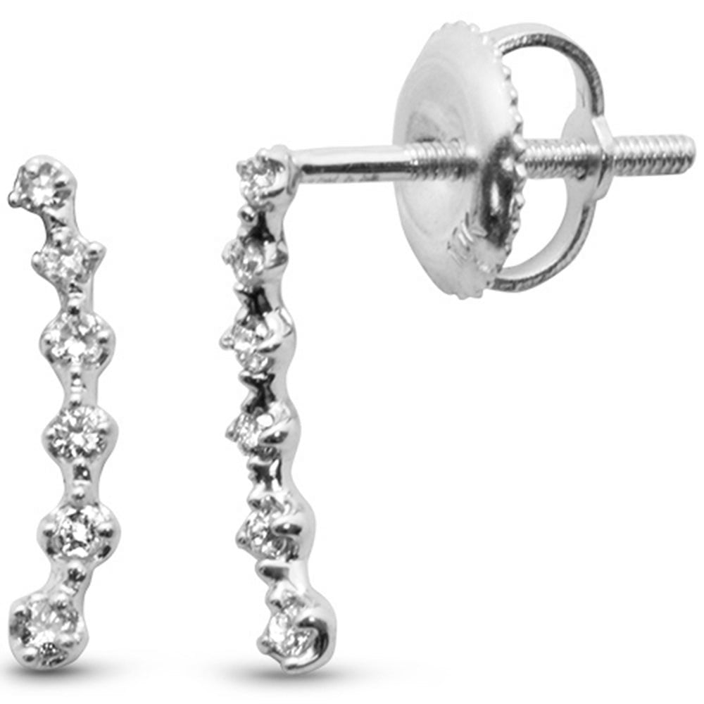 Muse Jewelry .10ct G SI 10K White Gold Diamond Fashion Earrings