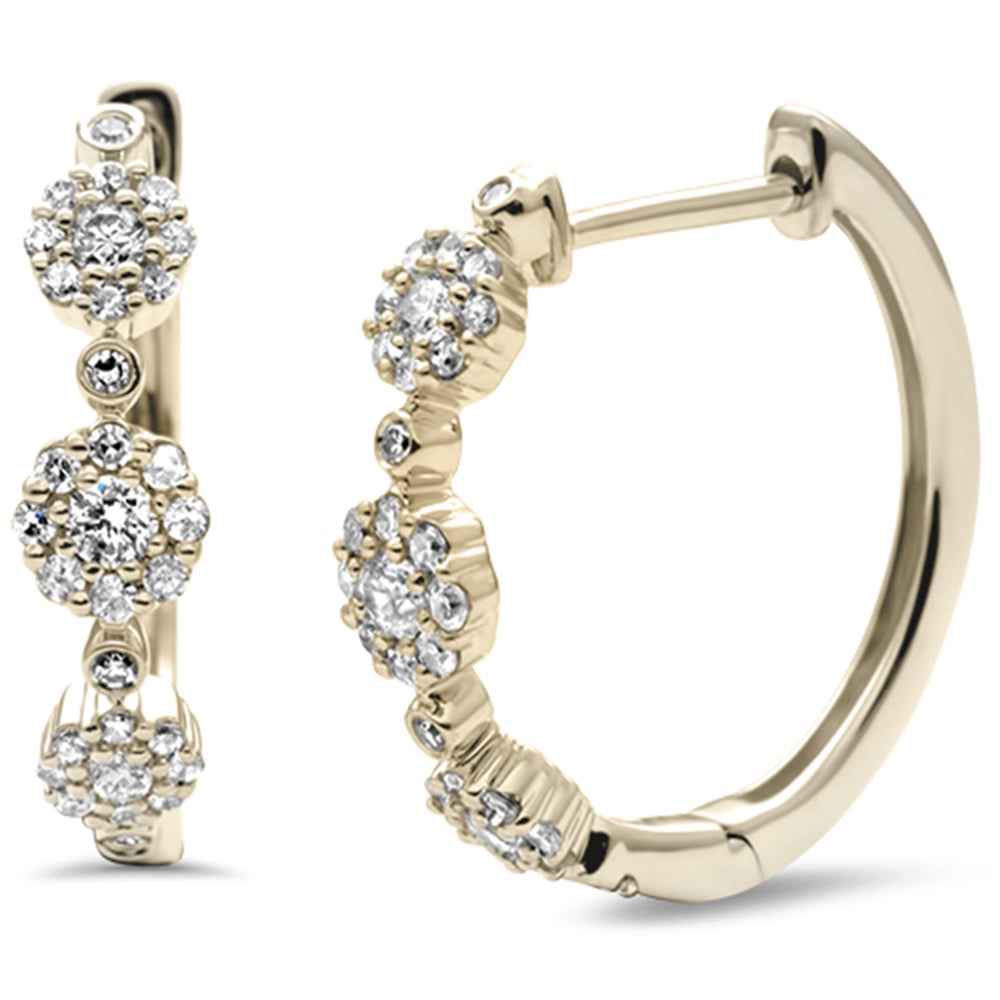 Muse Jewelry .49ct G SI 14K Yellow Gold Diamond Fashion Hoop Earrings