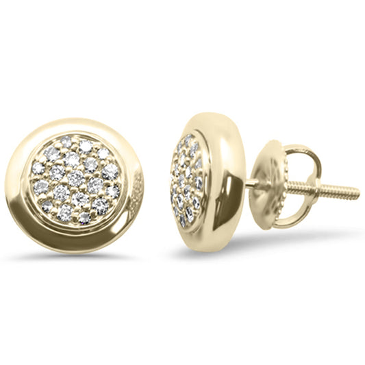 Muse Jewelry .27ct G SI 10K Yellow Gold Diamond Round Button Stud Shaped Earrings
