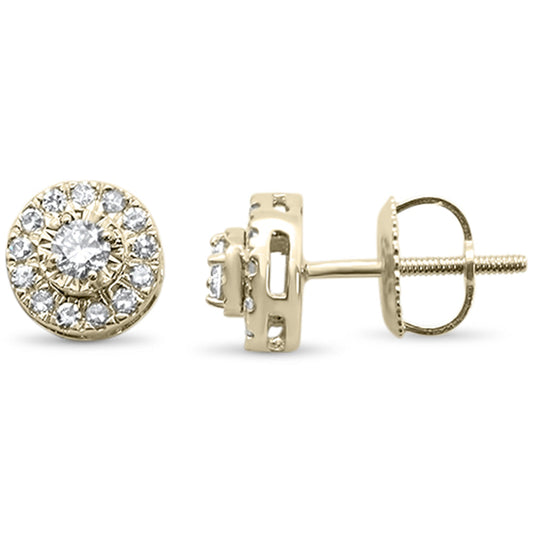 Muse Jewelry .34ct G SI 10K Yellow Gold Diamond Round Stud Earrings