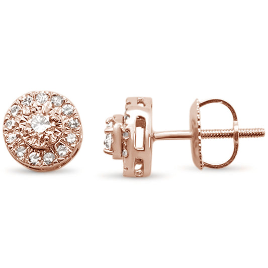 Muse Jewelry .35ct G SI 10K Rose Gold Diamond Round Stud Earrings