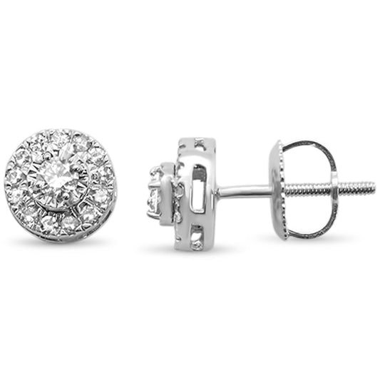 Muse Jewelry .35ct G SI 10K White Gold Diamond Round Stud Earrings