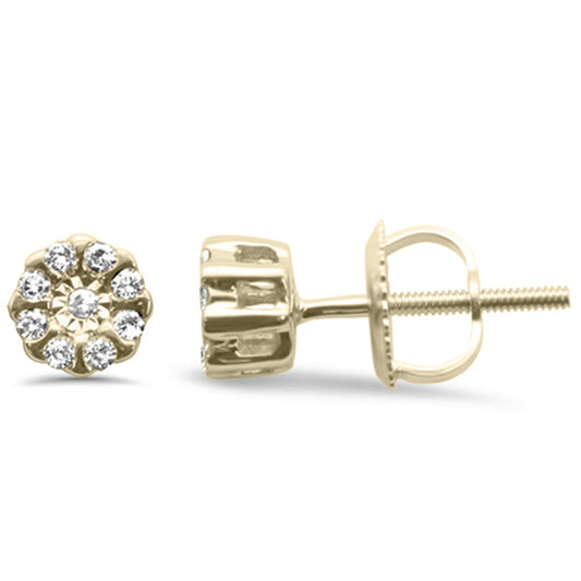 Muse Jewelry .13ct G SI 10K Yellow Gold Diamond Round Shaped Stud Earrings