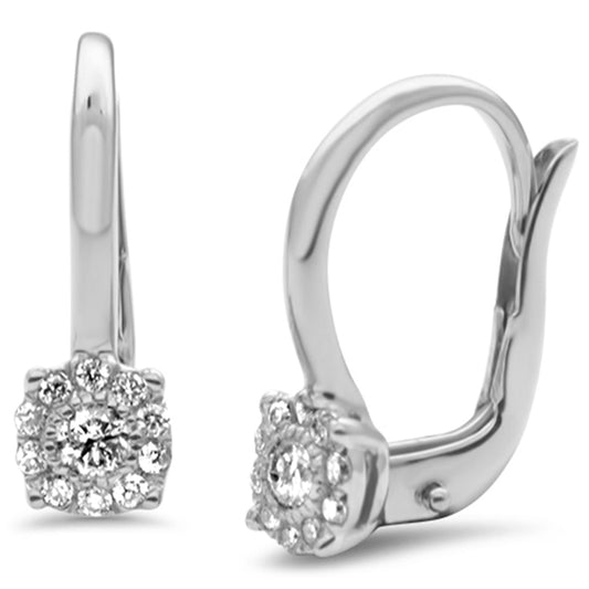 Muse Jewelry .23ct G SI 14K White Gold Lever Back Earrings