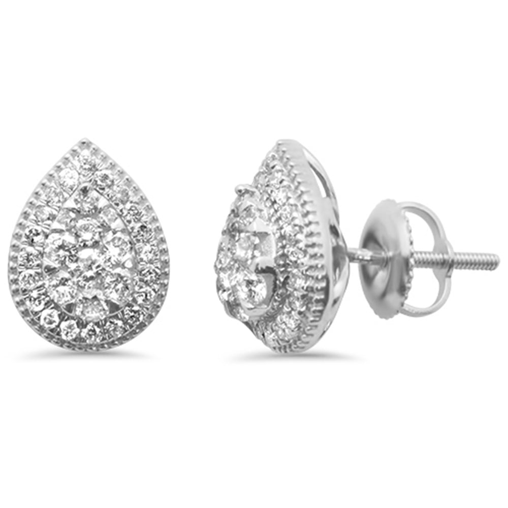 Muse Jewelry .60ct G SI 14K White Gold Pear Shaped Earrings