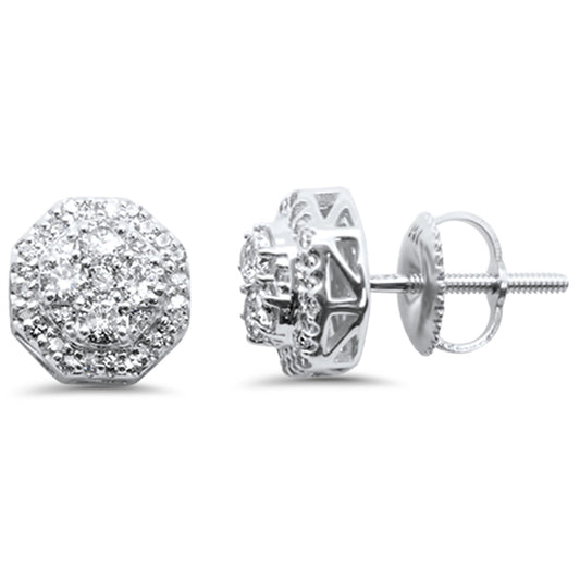 Muse Jewelry .52ct G SI 14K White Gold Filigree Earrings