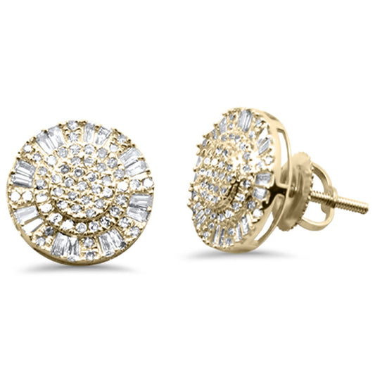 Muse Jewelry .56ct G SI 14K Yellow Gold Round & Baguette Diamond Earrings