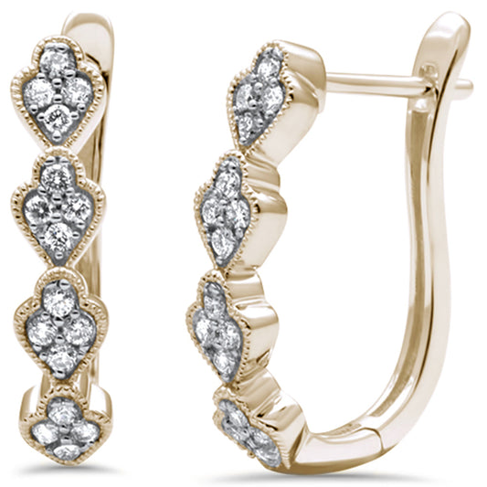 Muse Jewelry .33ct G SI 14K Yellow Gold Diamond Hoop Earring