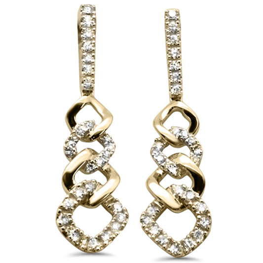Muse Jewelry .32ct G SI 14K Yellow Gold Diamond Dangling Earring