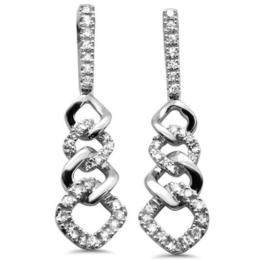 Muse Jewelry .32ct G SI 14K White Gold Diamond Dangling Earring