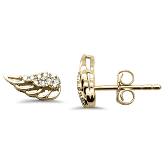 Muse Jewelry .08ct G SI 14K Yellow Gold Diamond Wings Earring