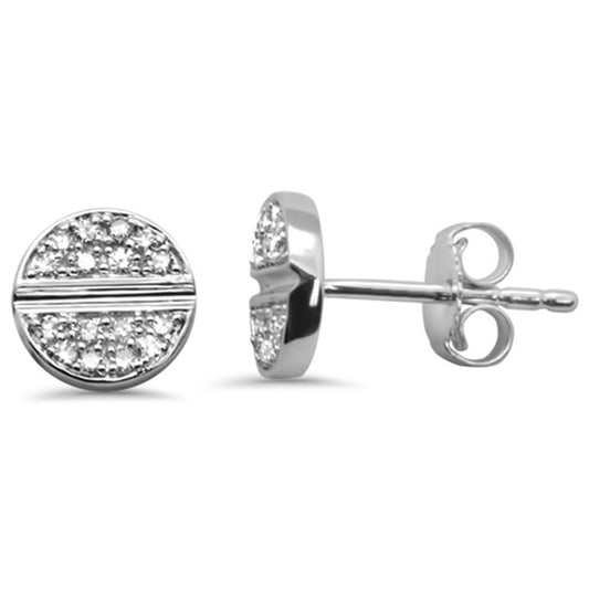 Muse Jewelry .16ct G SI 14K White Gold Diamond Round Shaped Earring