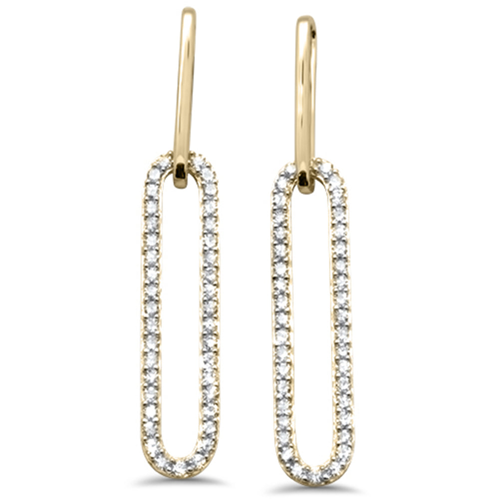 Muse Jewelry .41ct G SI 14K Yellow Gold Diamond Paperclip Earring