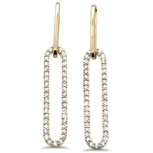 Muse Jewelry .41ct G SI 14K Yellow Gold Diamond Paperclip Earring