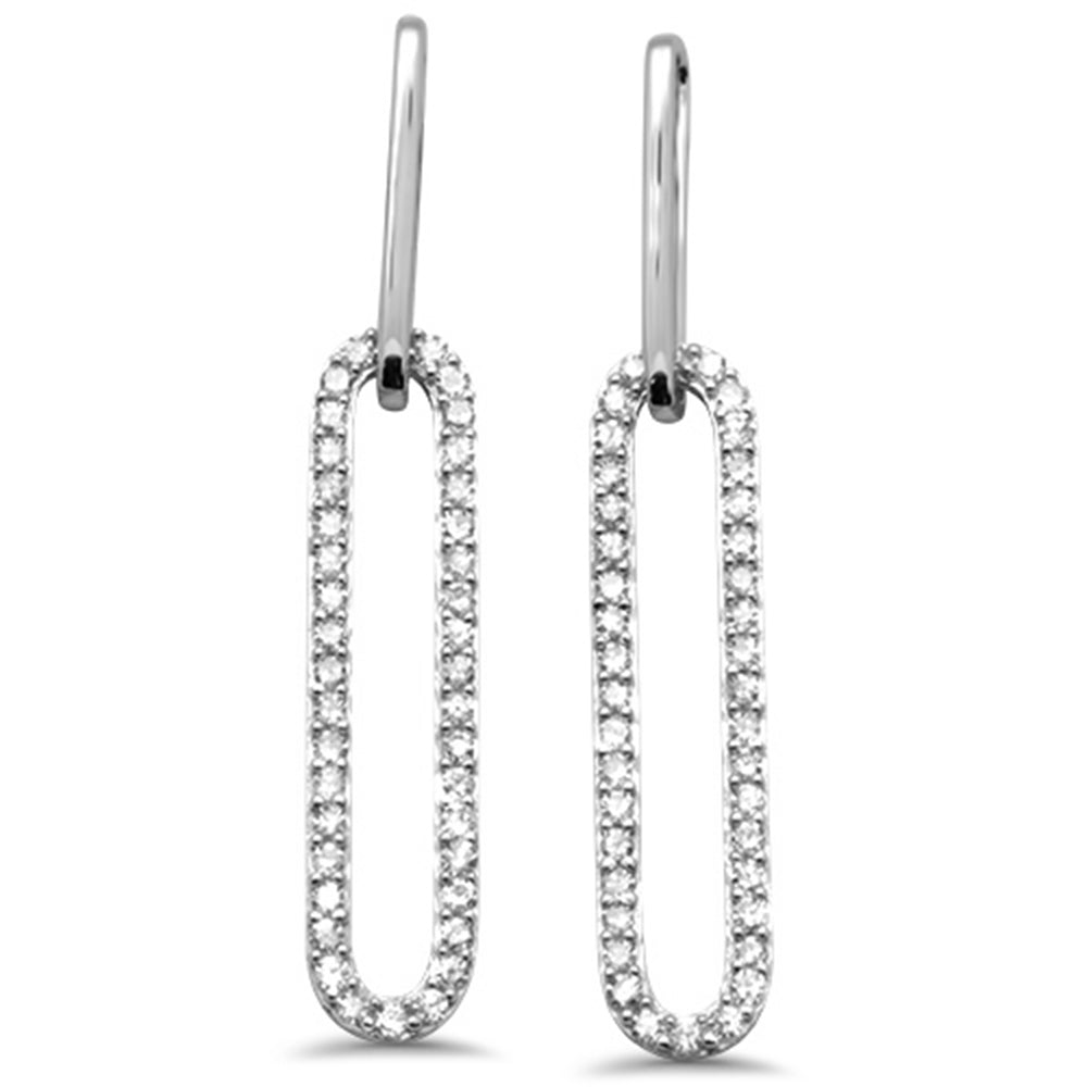 Muse Jewelry .41ct G SI 14K White Gold Diamond Paperclip Earring
