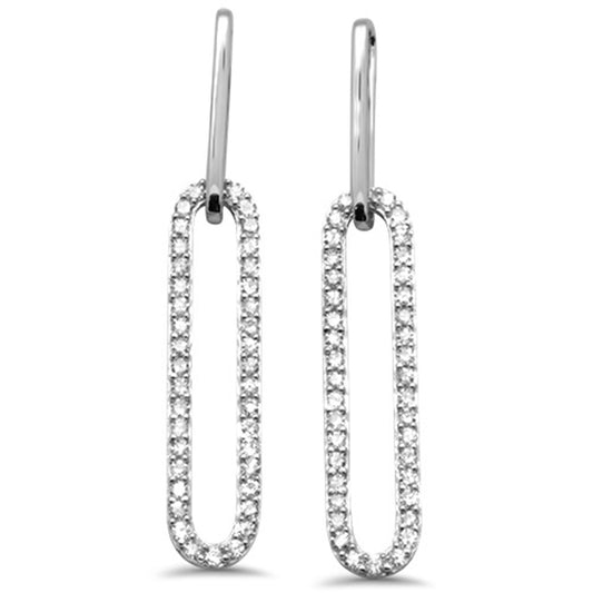 Muse Jewelry .41ct G SI 14K White Gold Diamond Paperclip Earring