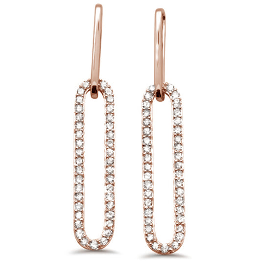 Muse Jewelry .40ct G SI 14K Rose Gold Diamond Paperclip Earring