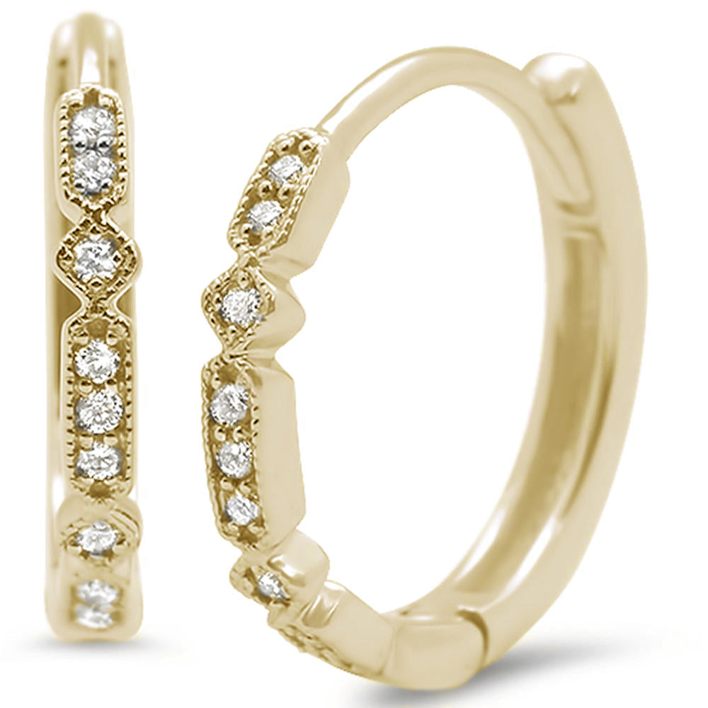 Muse Jewelry .09ct 10k Yellow Gold Diamond Earrings