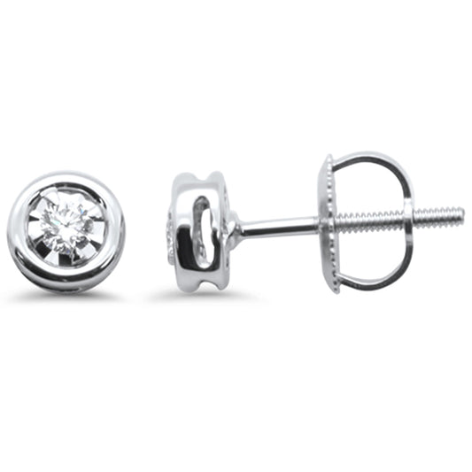 Muse Jewelry .11ct G SI 14K White Gold Stud Earrings