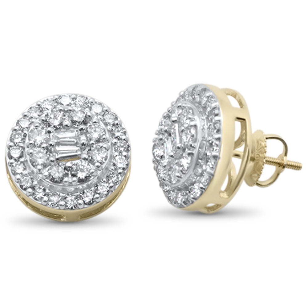 Muse Jewelry 2.07ct G SI 10K Yellow gold Round & Baguette Diamond Earrings