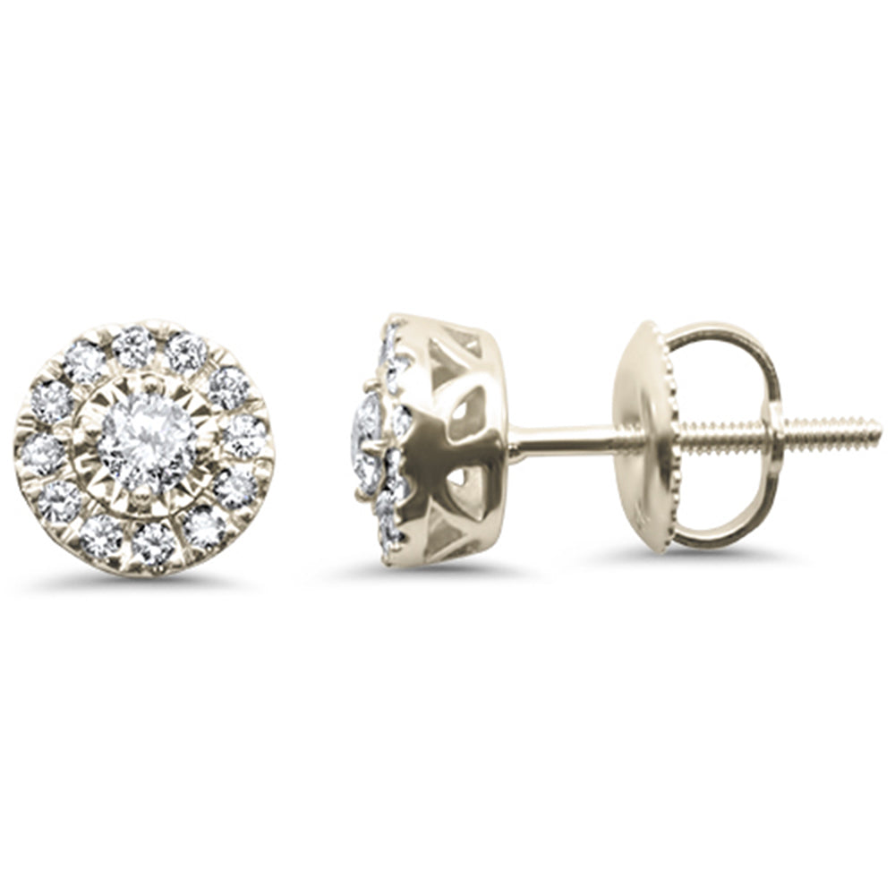 Muse Jewelry .34ct G SI 14K Yellow Gold Diamond Halo Earrings