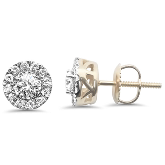 Muse Jewelry .52ct G SI 14K Yellow Gold Diamond Halo Earrings