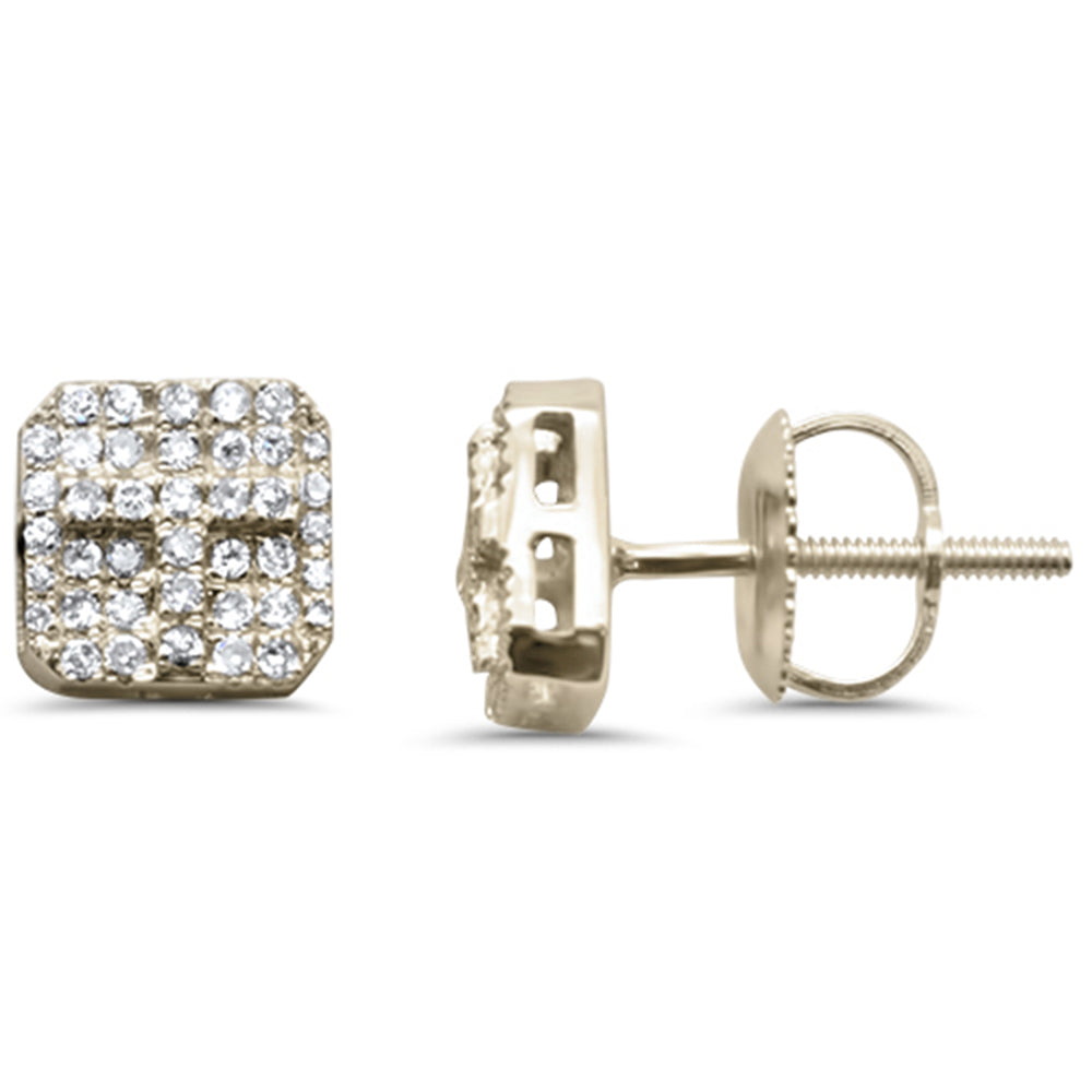 Muse Jewelry .20ct G SI 14K Yellow Gold Diamond Cross Earrings