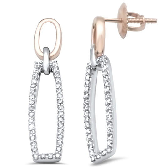Muse Jewelry .35ct G SI 14K RG/White Gold Diamond Drop Earring