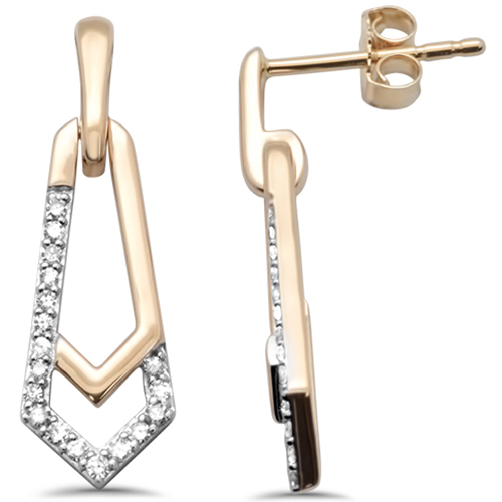 Muse Jewelry .20ct G SI 14K Yellow Gold Diamond Ladies Drop Earrings