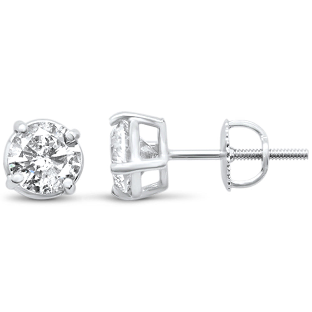 Muse Jewelry 1.53ct G SI 14K White Gold Diamond Solitaire Earrings