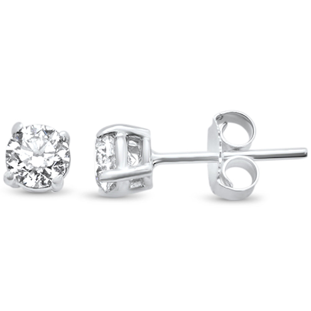 Muse Jewelry 1.03ct G SI 14K White Gold Diamond Solitaire Stud Earrings