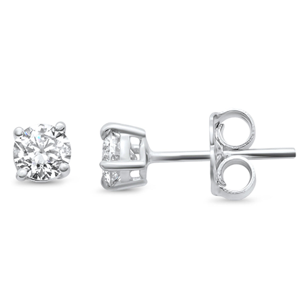 Muse Jewelry .42ct G SI 14K White Gold Round Diamond Solitaire Stud Earrings