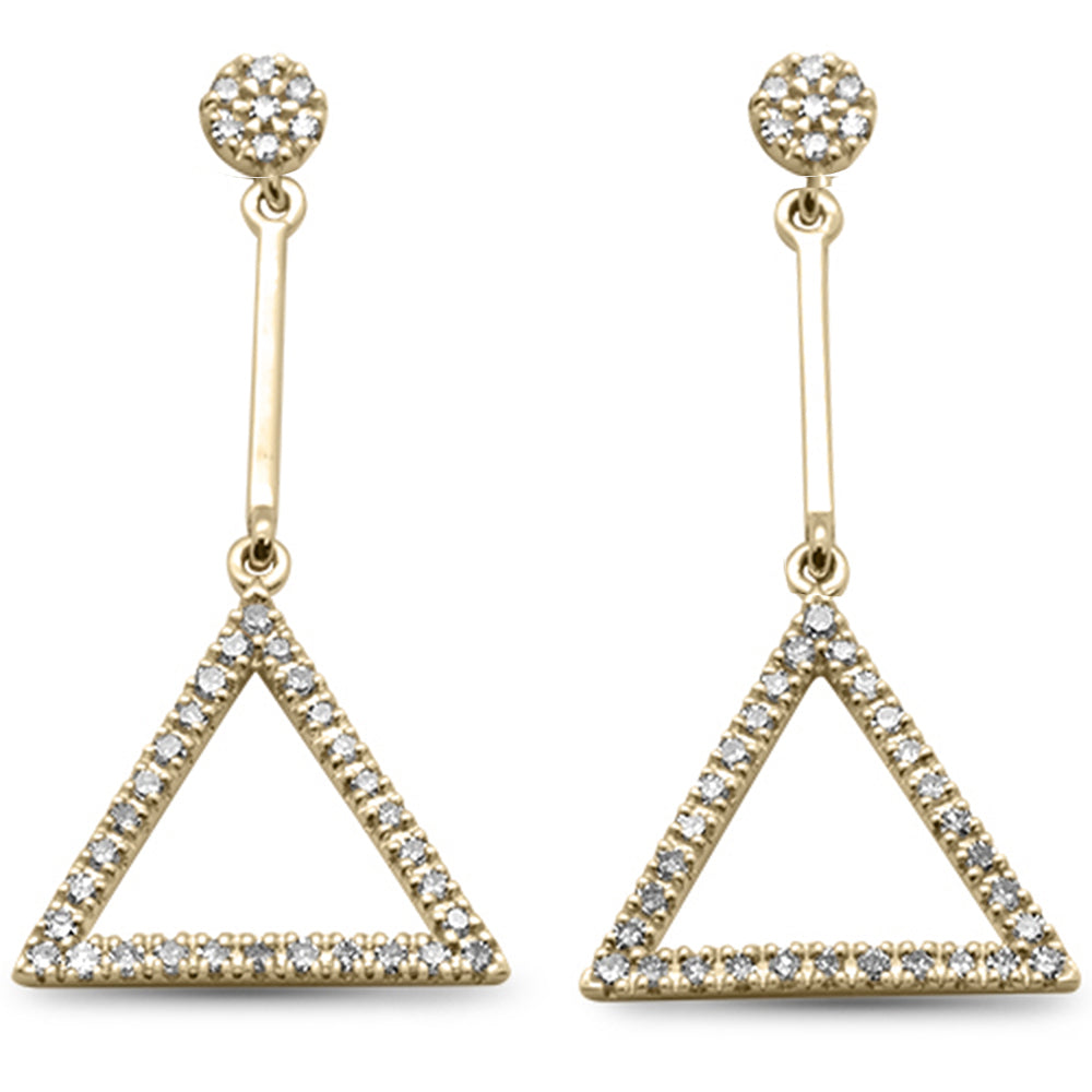 Muse Jewelry .37ct G SI 14K Yellow Gold Diamond Drop Dangle Earrings