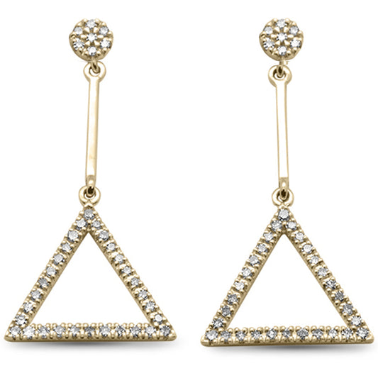 Muse Jewelry .37ct G SI 14K Yellow Gold Diamond Drop Dangle Earrings