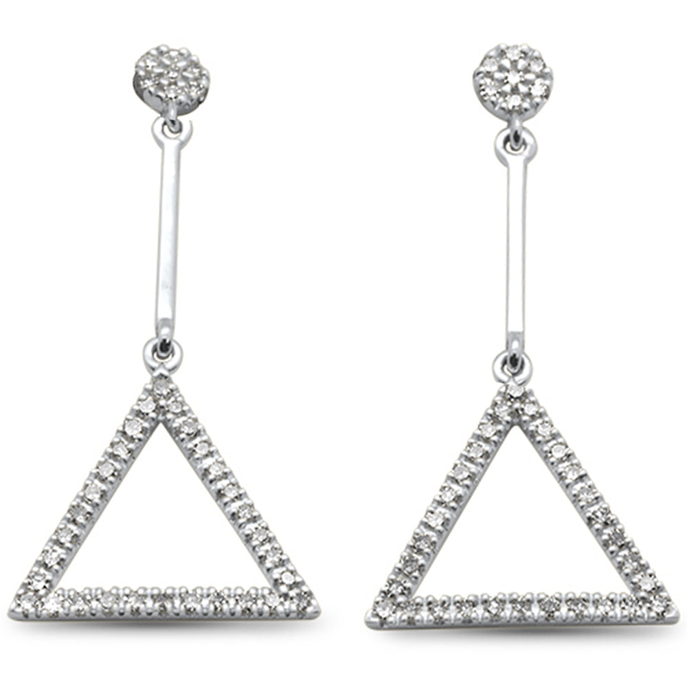 Muse Jewelry .37ct G SI 14K White Gold Diamond Drop Dangle Earrings