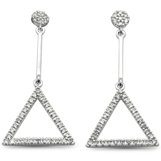 Muse Jewelry .37ct G SI 14K White Gold Diamond Drop Dangle Earrings