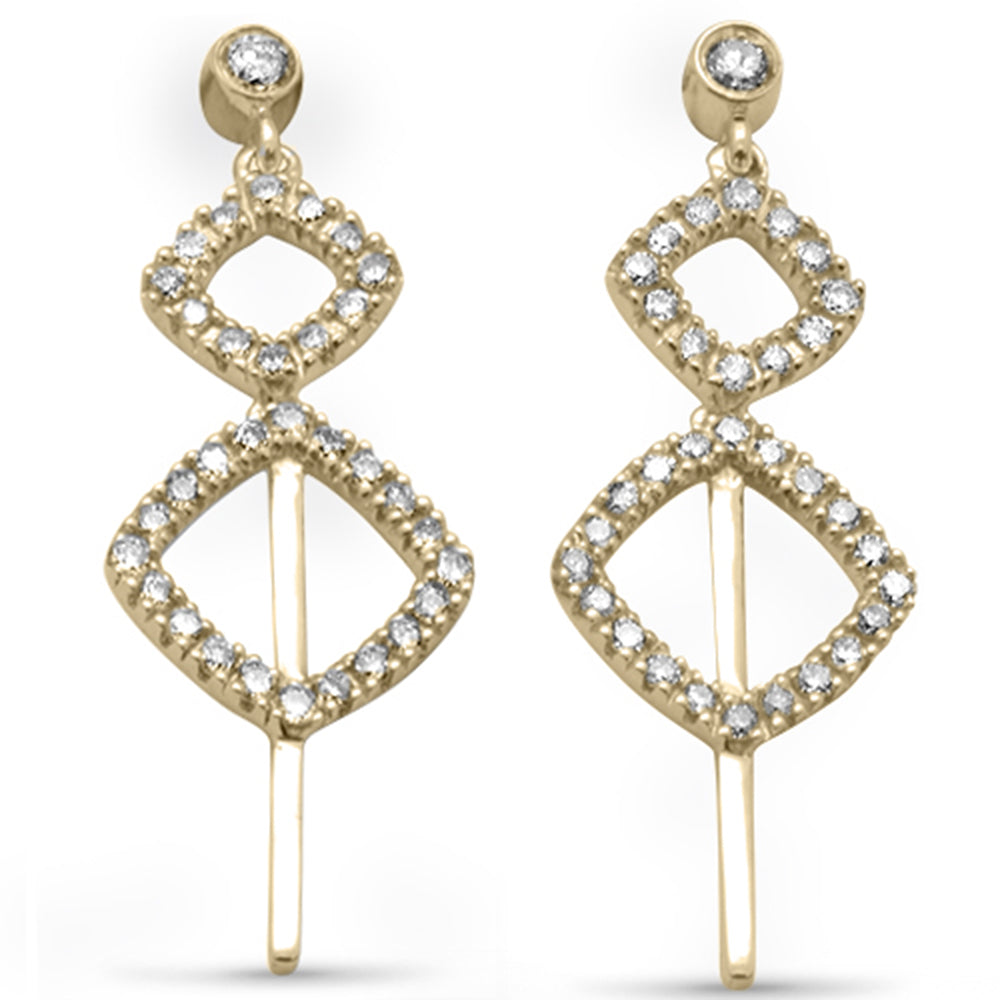 Muse Jewelry .38ct G SI 14K Yellow Gold Diamond Drop Dangle Earrings