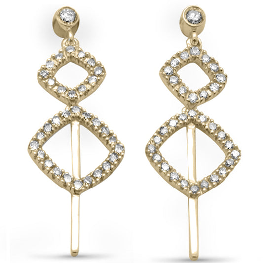 Muse Jewelry .38ct G SI 14K Yellow Gold Diamond Drop Dangle Earrings