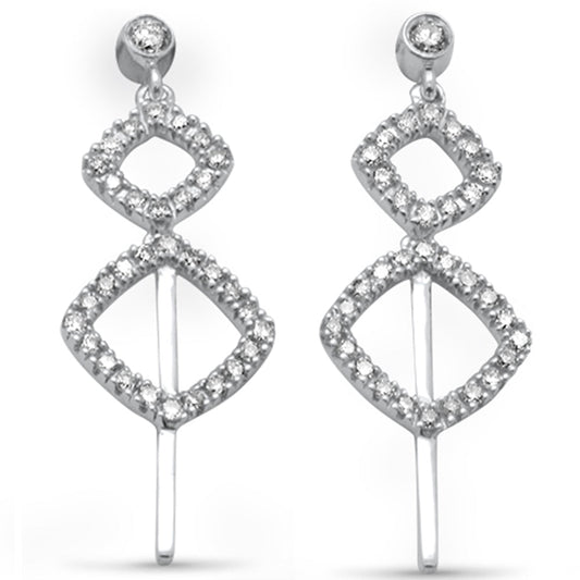 Muse Jewelry .38ct G SI 14K White Gold Diamond Drop Dangle Earrings