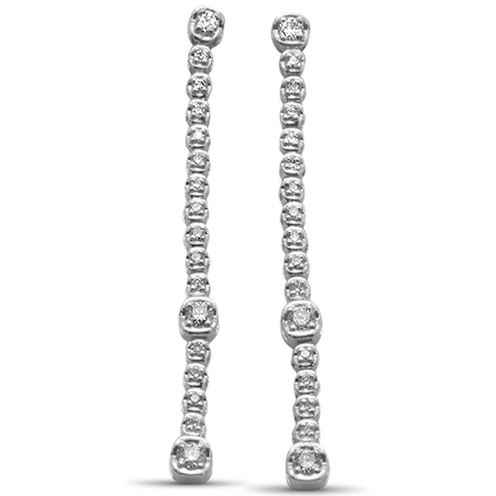 Muse Jewelry .32ct G SI 14K White Gold Diamond Dangle Earrings
