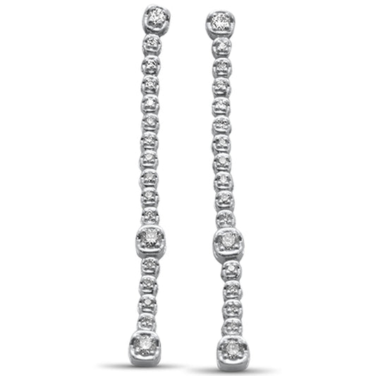 Muse Jewelry .32ct G SI 14K White Gold Diamond Dangle Earrings