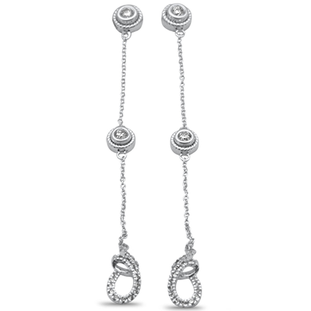 Muse Jewelry .36ct G SI 14K White Gold Diamond Dangle Earrings