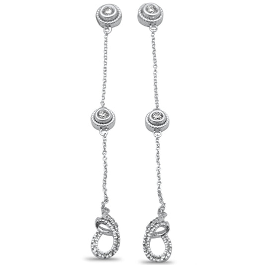 Muse Jewelry .36ct G SI 14K White Gold Diamond Dangle Earrings