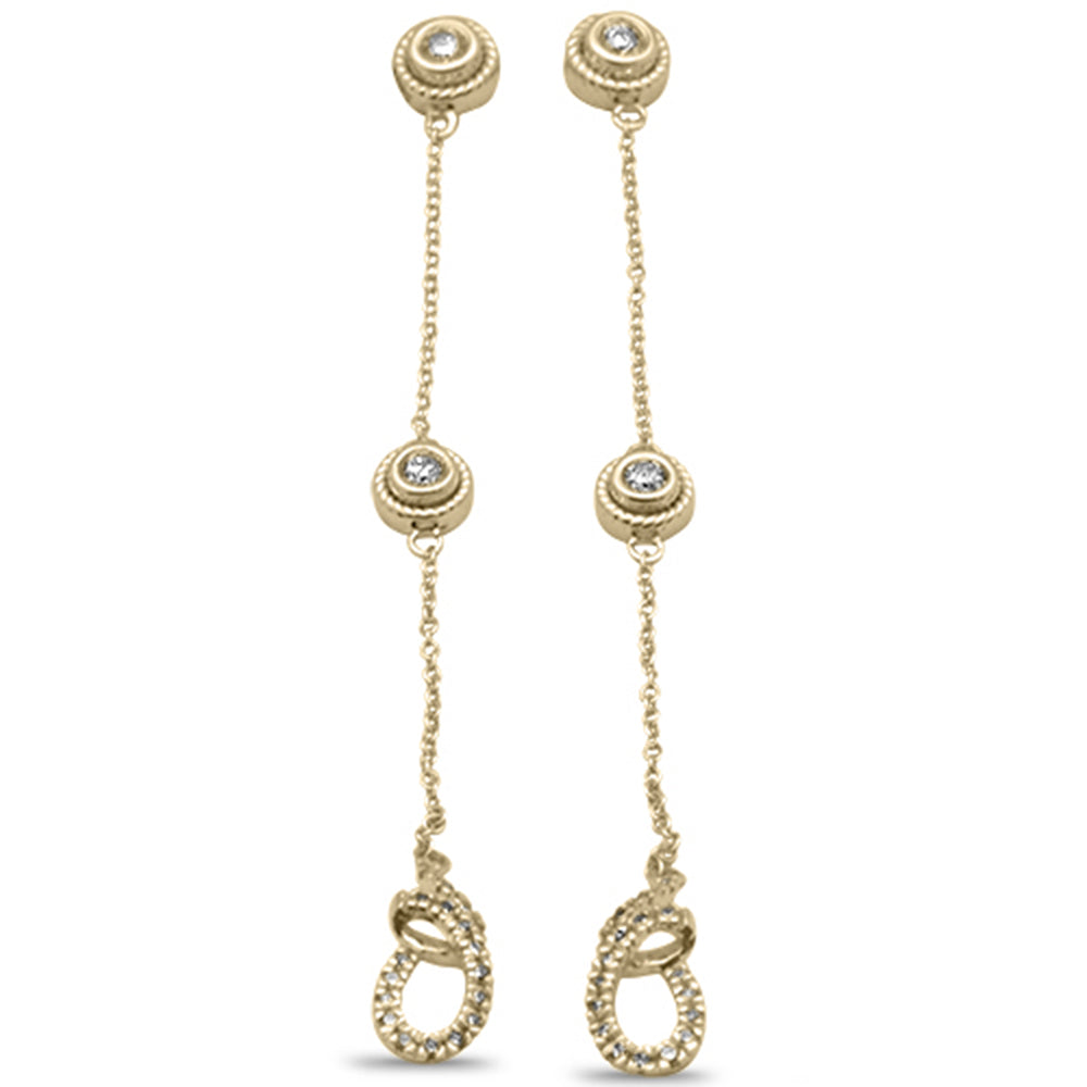 Muse Jewelry .36ct G SI 14K Yellow Gold Diamond Dangle Earrings