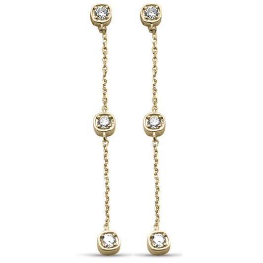 Muse Jewelry .25ct G SI 14K Yellow Gold Diamond Dangle Earrings