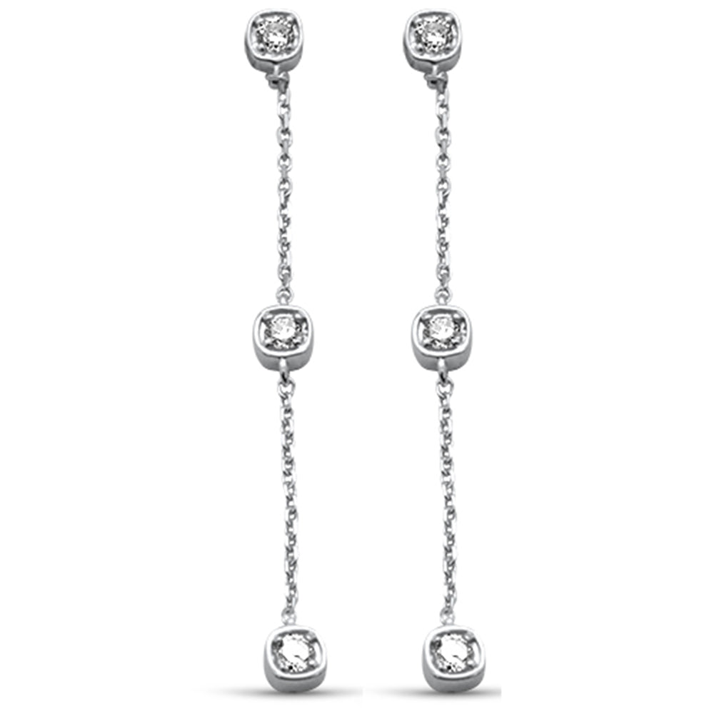 Muse Jewelry .27ct G SI 14K White Gold Diamond Dangle Earrings