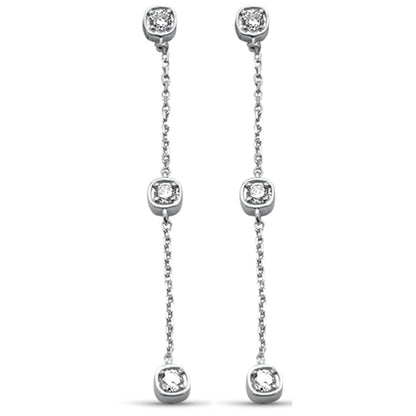 Muse Jewelry .27ct G SI 14K White Gold Diamond Dangle Earrings
