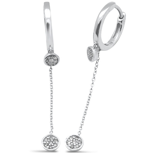 Muse Jewelry .15ct G SI 14K White Gold Diamond Dangle Earrings