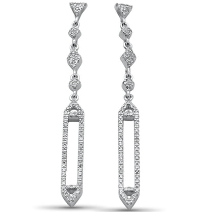 Muse Jewelry .43ct G SI 14K White Gold Diamond Drop Dangle Earrings