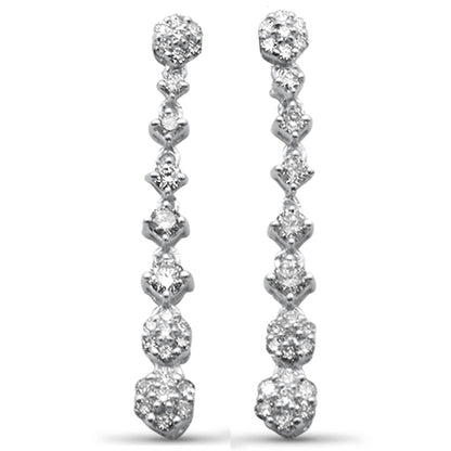 Muse Jewelry .45ct G SI 14K White Gold Diamond Drop Dangle Earrings